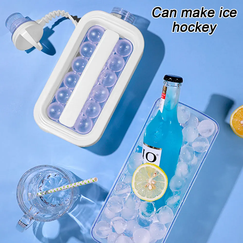 

Creative Portable Ice Ball Maker 2 In 1 Ice Bottle Cubic Container Ice Cube Round Tray Mold DIY Iattice Kettle Bar Kitchen Tool
