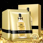 24K Gold маска для лица с гиалуроновой кислотой, увлажняющая, отбеливающая, гидрогелевая кожа, антивозрастная отбеливающая маска для лифтинга морщин