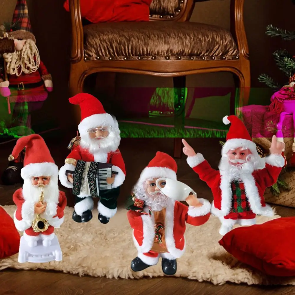 

Electric Santa Claus Battery Operated Dancing Music Santa Claus Doll Christmas Ornaments For Home Electric Dancing Elderly