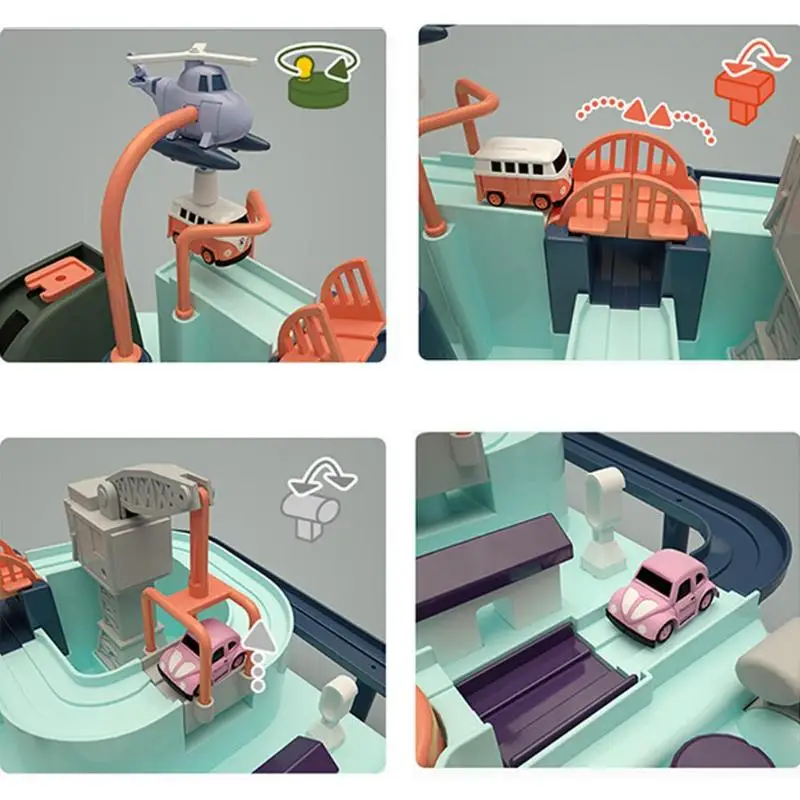 Обучающая игрушка для железнодорожного пути детский автомобиль приключения