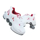 Деформация туфли для паркура четырехколесные круглые беговые кроссовки роликовые коньки обувь унисекс деформация роликовая обувь