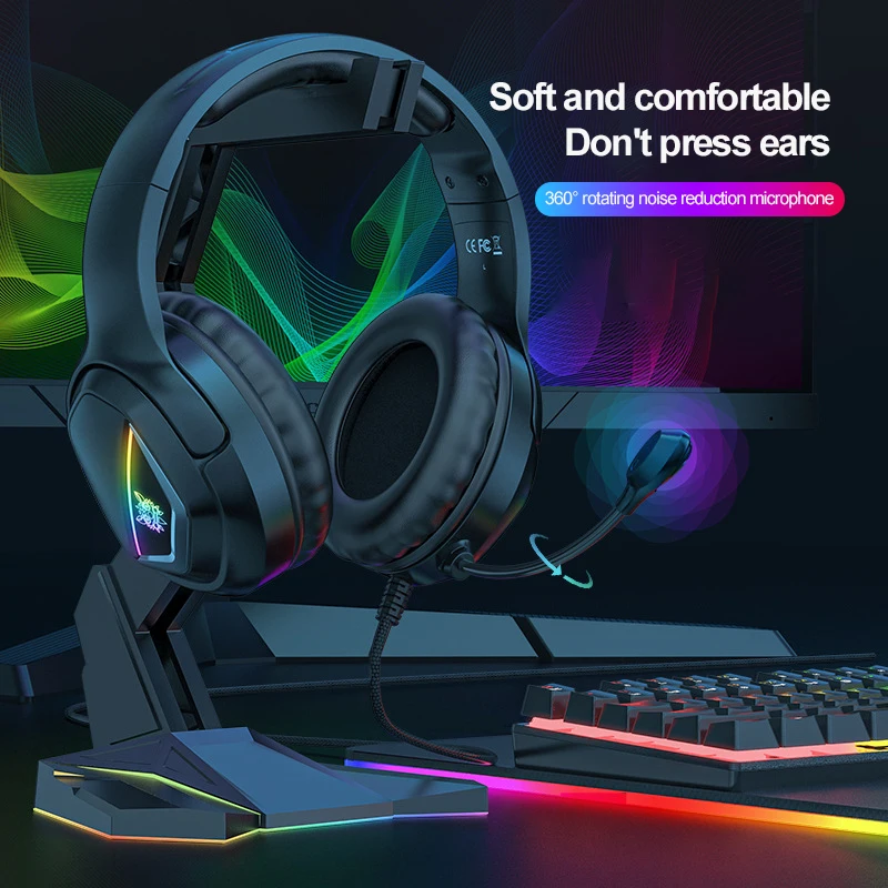 Wired Game Headset MIC LED Noise Isolating Microphone Multi-platform Compatible High quality stereo sound for game playing. | Электроника
