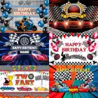 Тема гонки Фото Мальчик Мужчины День рождения баннер фон мотоцикл фотография ребенка фотозон Фотофон