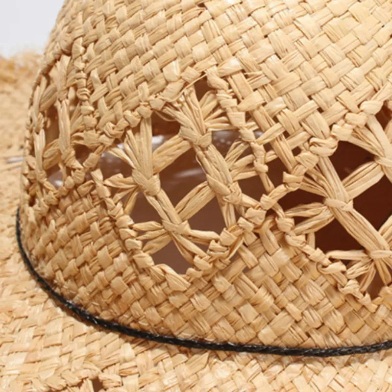 

Women Summer Natural Raffia Straw Hat Girl Fashion Ribbon Floppy Shading Panama Wide Brim Sun Hats Vacation Travel Beach Hat