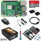 Raspberry Pi 4 Model B, 8 ГБ, 4 Гб, 2 Гб, сенсорный экран 50 кадров в секунду, чехол, вентилятор, радиаторы, адаптер питания, TF-карта 32, 64, 128 ГБ для Pi 4