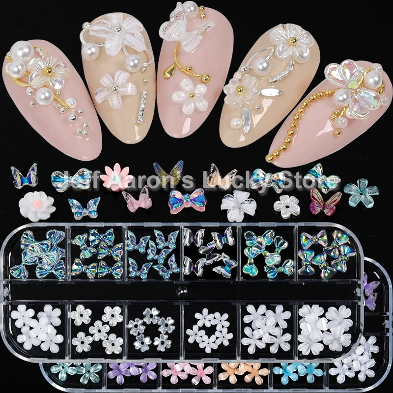 Декоративные наклейки для ногтей 3d в виде бабочки Набор наклеек дизайна