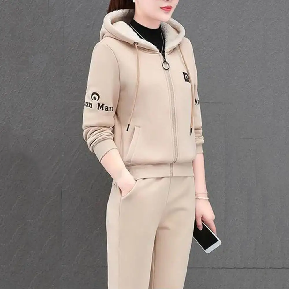 

Soft 2 Pcs/ Set Trendy All Match Coat Suit Two-piece Set Coat Suit Pockets for Daily Wear