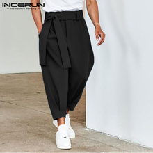 Incerun-pantalones bombachos informales para hombre...