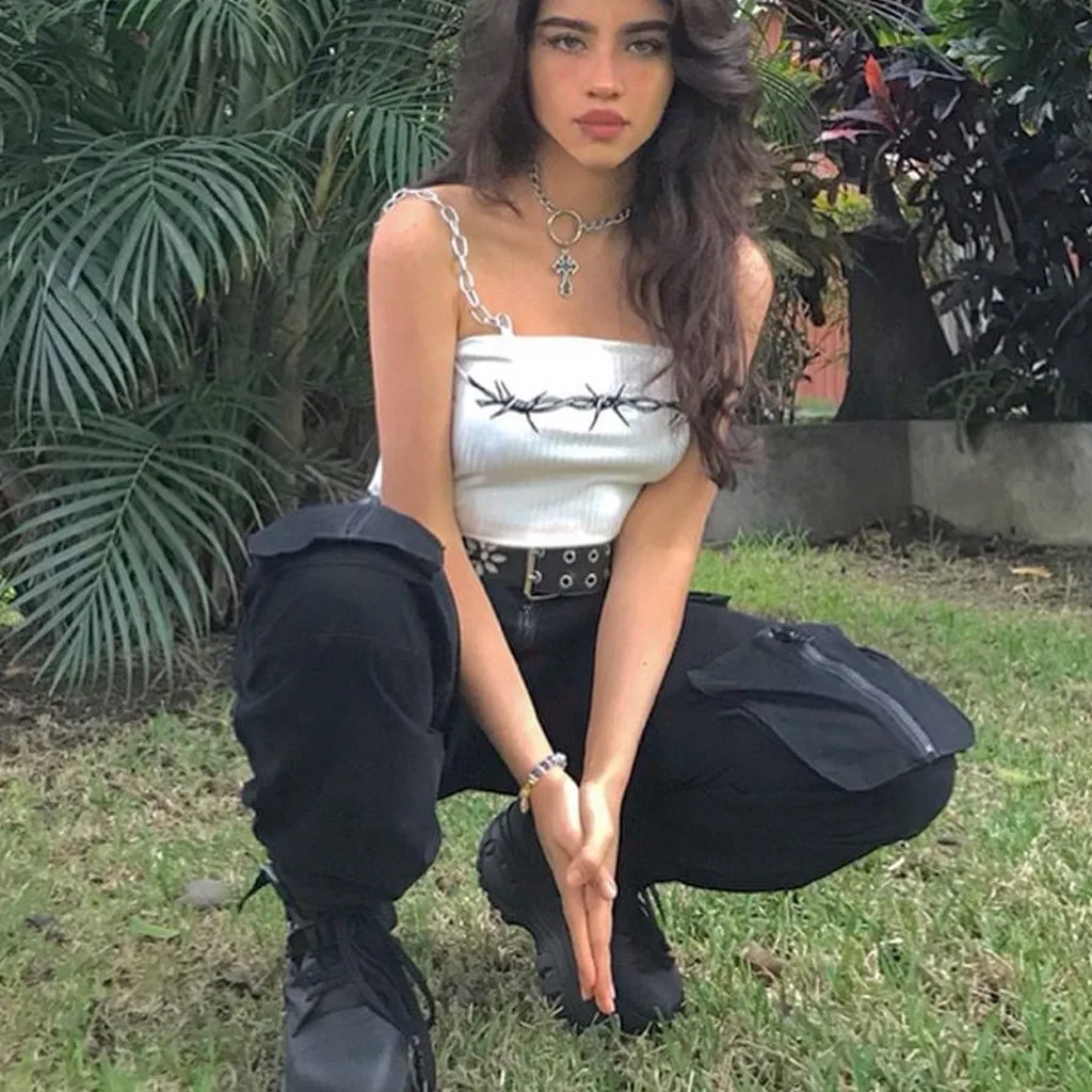 Брюки-карго Женские повседневные уличная одежда джоггеры с завышенной талией