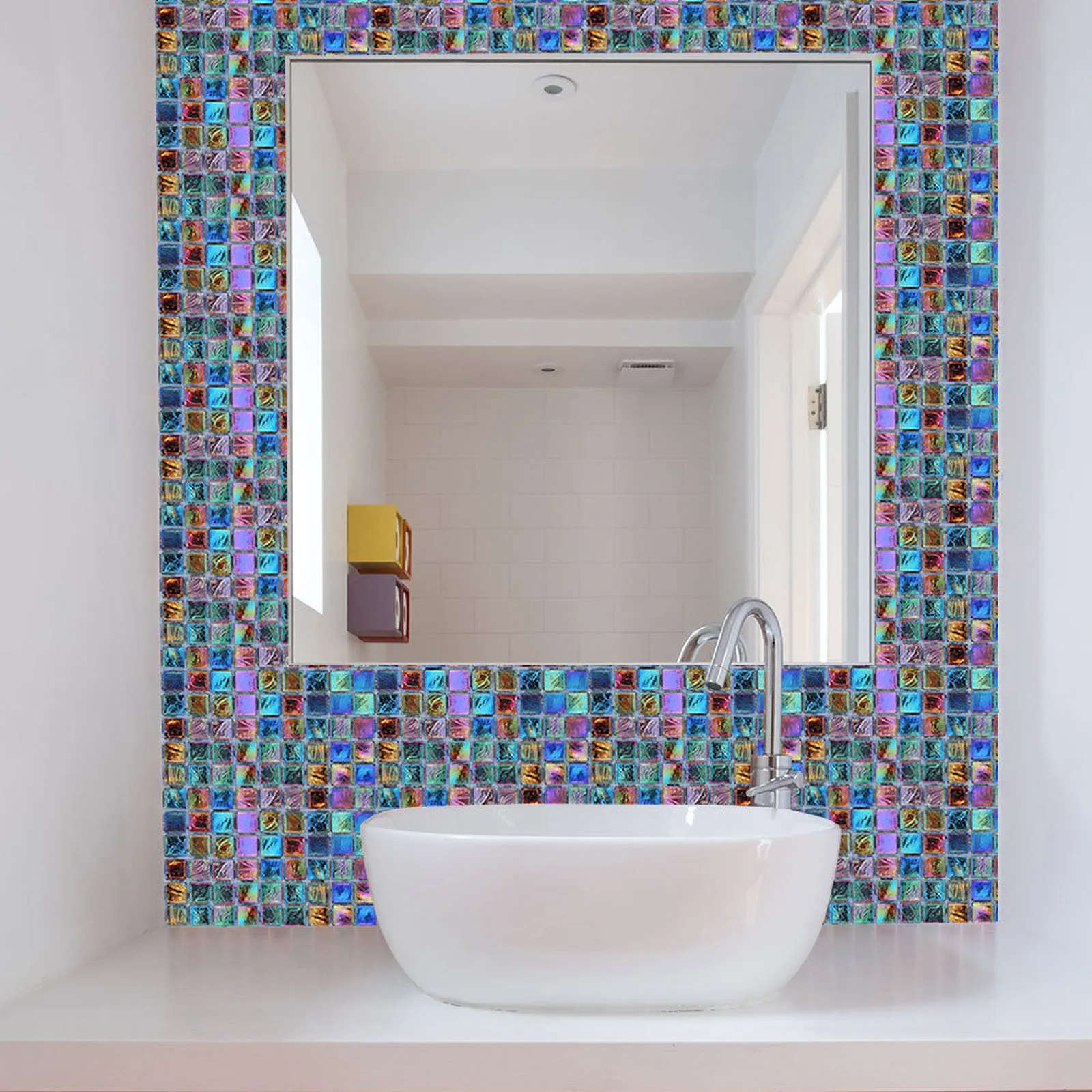 

19pc Self Adhesive Tile 3d Sticker Kitchen Bathroom Wall Stickers Decoration Vinyl Decal Removable Waterproof Wallpaper/*
