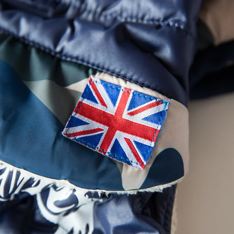 Hipidog Winter Dog Down Jacket Camouflage Warm Thicken Flag Snowsuit Dropshipping |