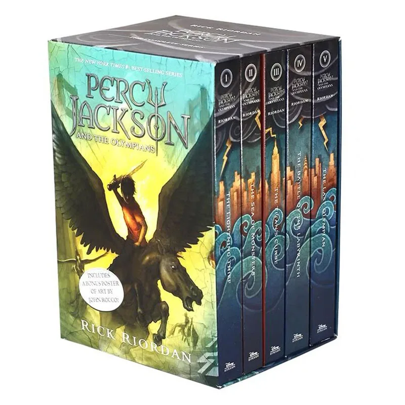 

5 Books Percy Jackson And The Olympians Box Set English Story Science Fiction Book Kids Learn Young Adult Reading Libros Livros