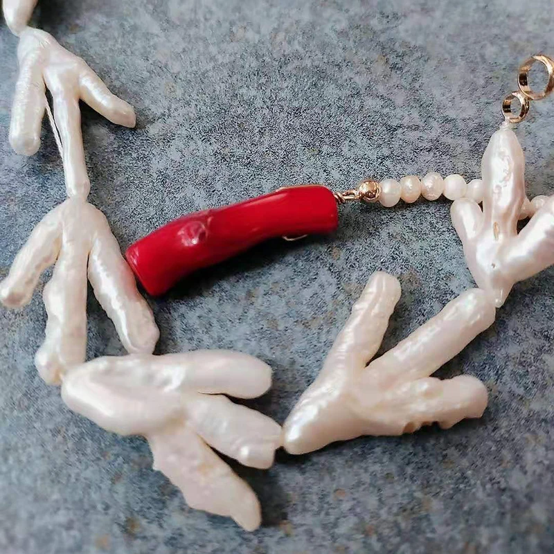 Ожерелье в стиле барокко с подвеской из пресноводного жемчуга | Украшения и