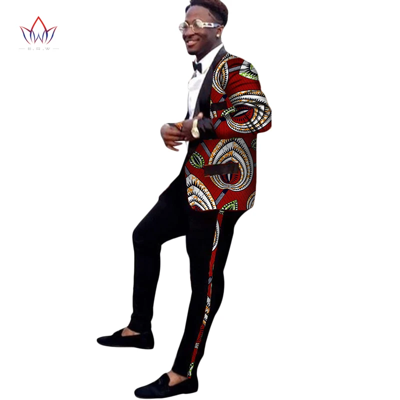 Новое поступление Африканский воск печати мужской костюм Топ dashiki и брюки набор Базен плюс размер традиционная африканская одежда WYN320 - Цвет: 13