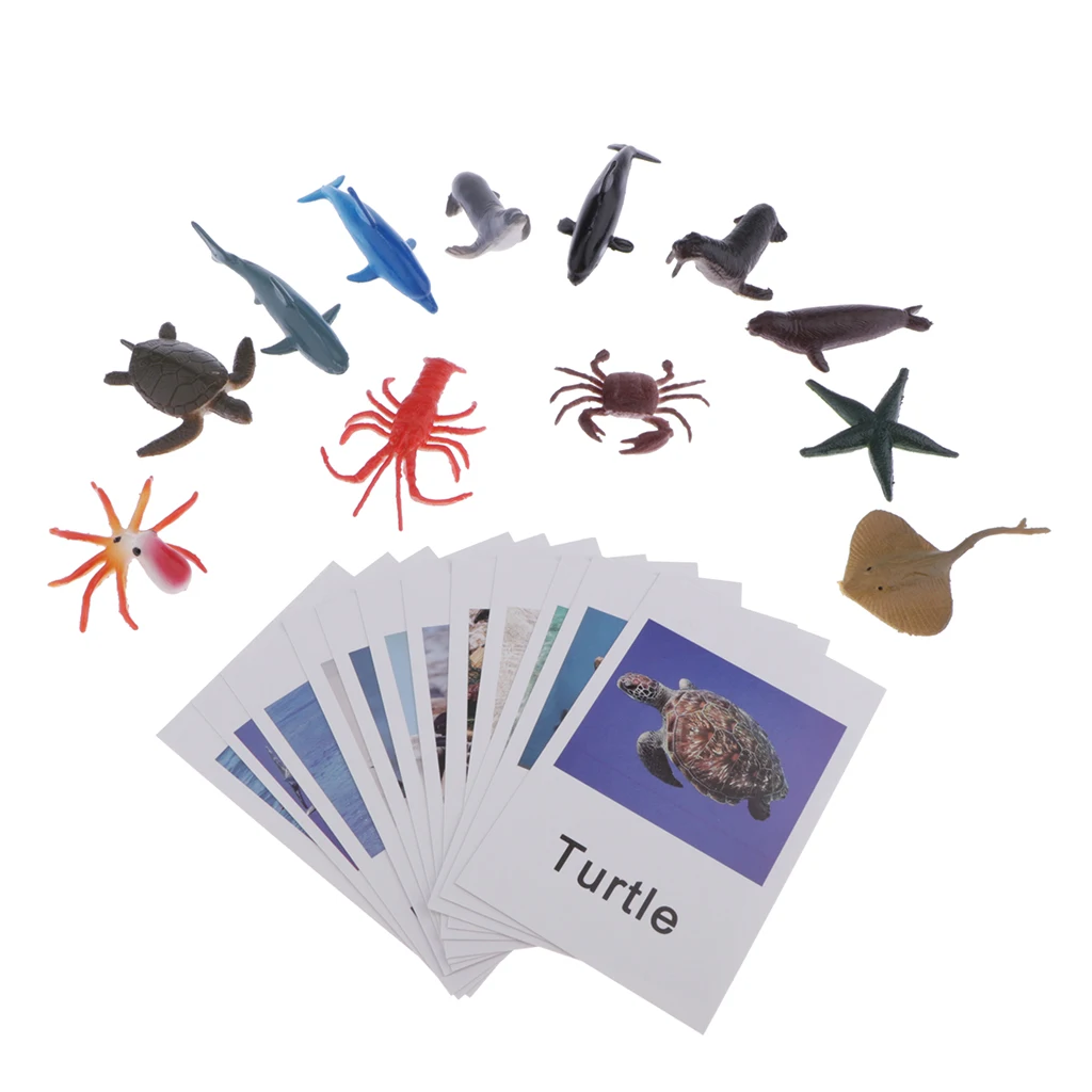 

Matching Cards & Animal Figures - Set of 12 - Early Learning