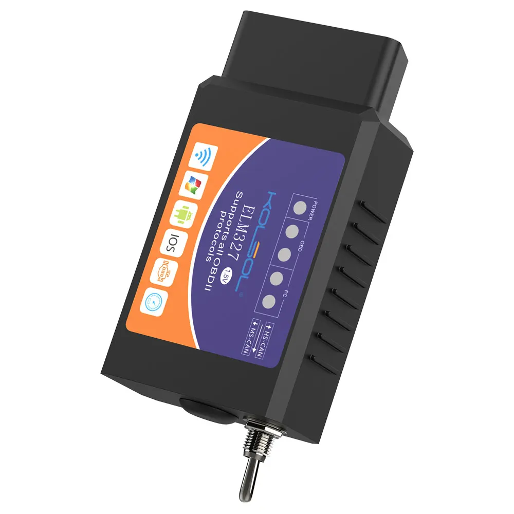 KOLSOL беспроводной ELM327 для Ford ELMconfig CH340+ 25K80 чип HS-CAN/MS-CAN ELM 327 V1.5 OBD2 сканер кода