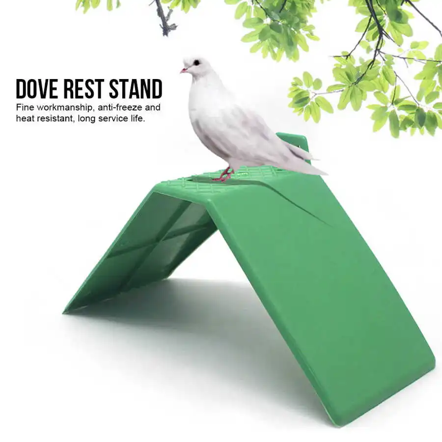 

10pcs Dove Rest Stand Dove Perches Plastic Small Green Anti-skid Design Dove Rest Stand Pigeon Perches Roost Frame Bird Supplies