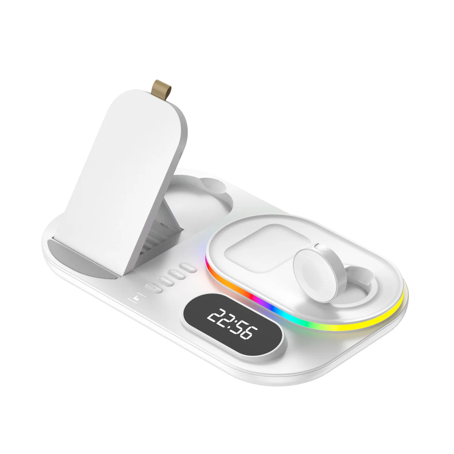 Ceny 4 W 1 Szybka Bezprzewodowa ładowarka 30W Dla IPhone Inteligentny Zegarek TWS Bluetooth Słuchawki Qi Szybkie ładowanie Pad Dla Samsung Xiaomi Mi Huawei