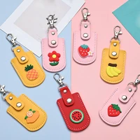pu leather keychain key ring access card holder tags id card door pass card case keychain access card bag key tag ring