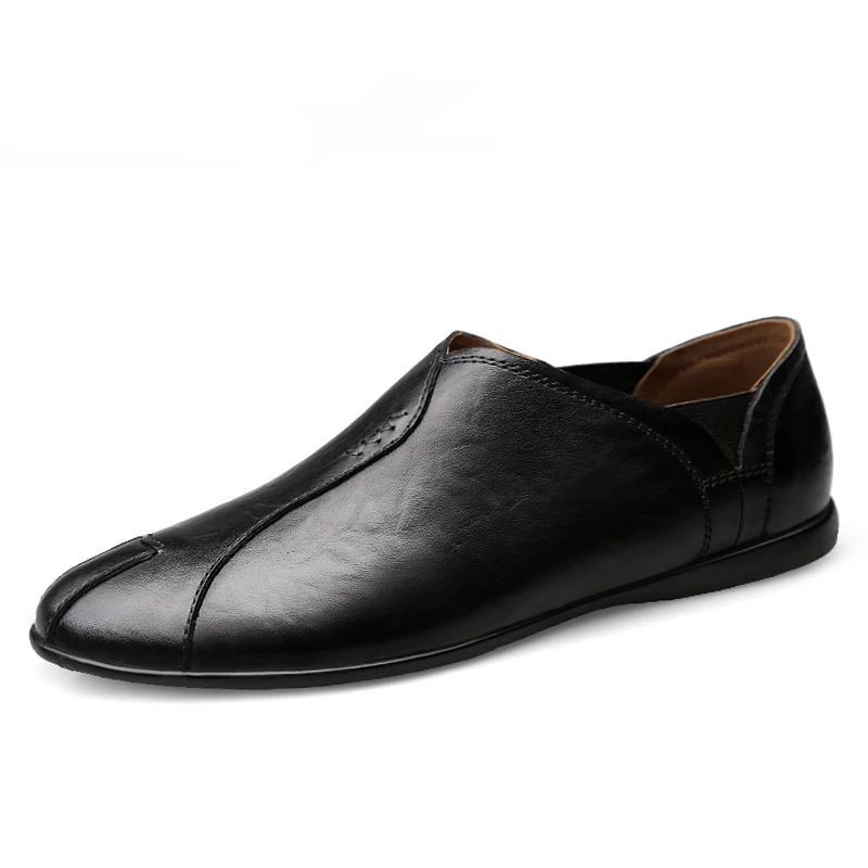 Size 36~46 Genuine leather shoes Men Loafers Cow Leather casual Comfortable driving Handmad Moccasins | Обувь