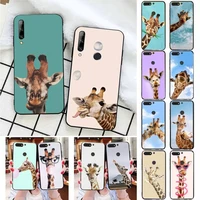 fhnblj giraffes cute animal phone case for huawei honor 7a 7c 8 8x 9 10 20lite fundas coque for honor 10i 20i capa