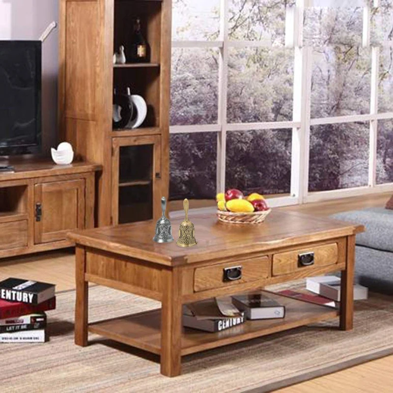 

Hand Bell, Metal Tone Ring Alarm Hand Hold Service Call Bell Desktop Bell Tea Dinner Bell Game Bell, Christmas Bell