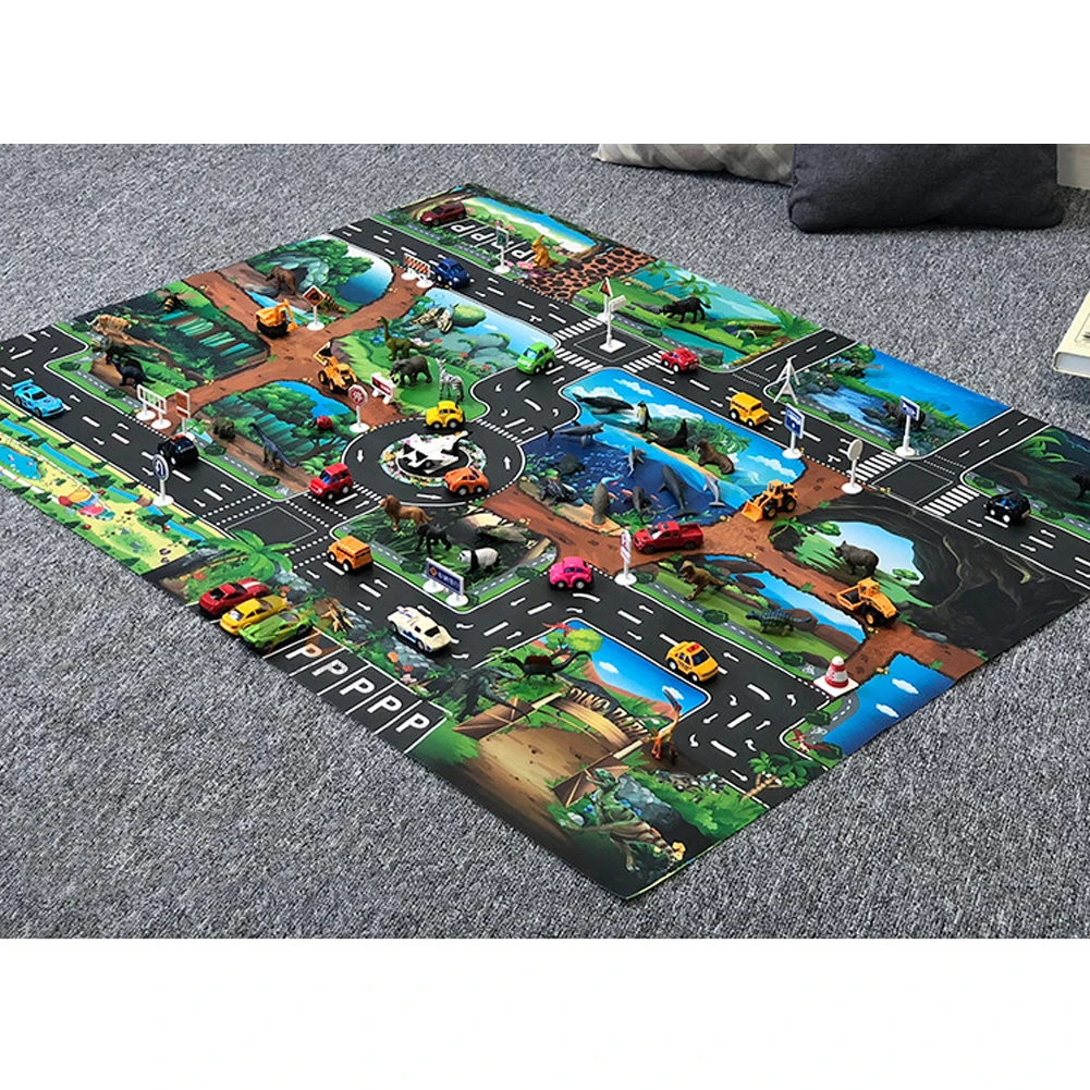 Кофта с рисунком машины город сцена дорожного движения карта игровой коврик