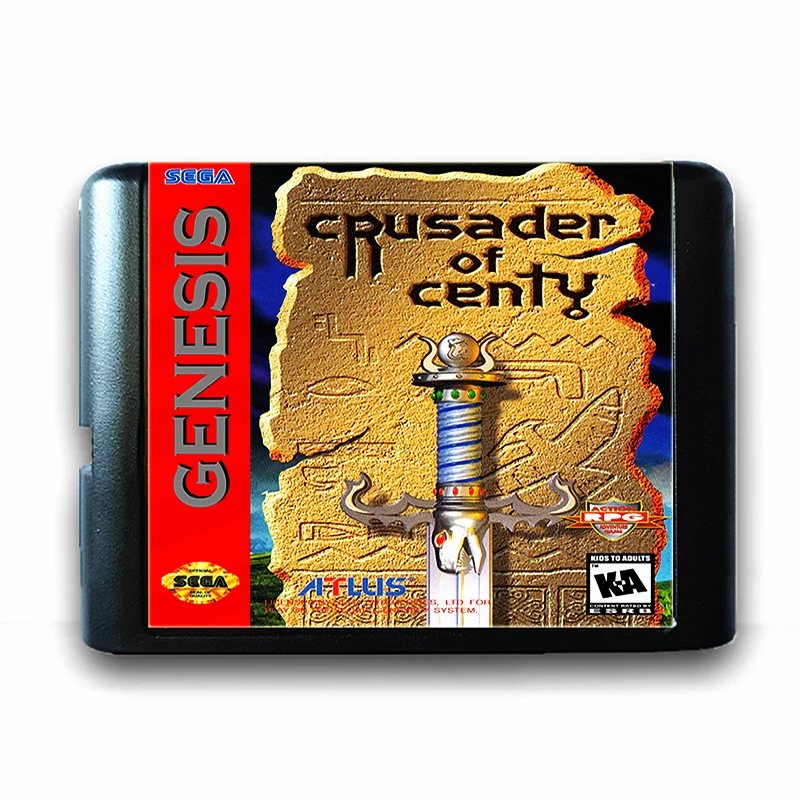 Crusader of Centy для 16 бит Sega MD игровая карта Mega Drive Genesis US PAL версия видео