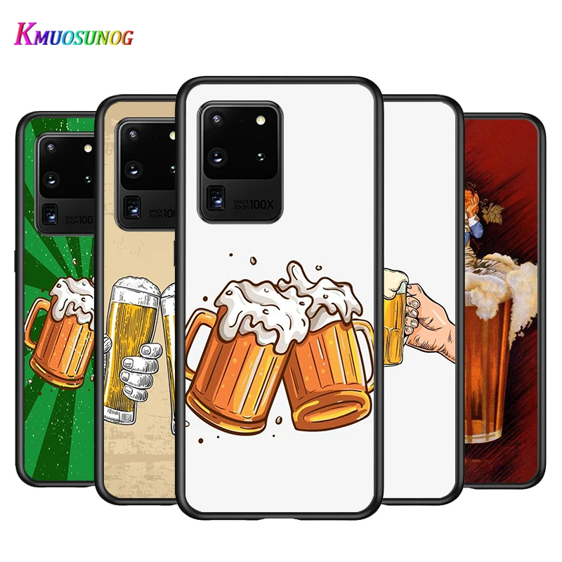 

World Beers Summer for Samsung Note 20 Ultra 10 9 8 Plus Pro M60S M40 M30 M31S M20 M10 Black Phone Case
