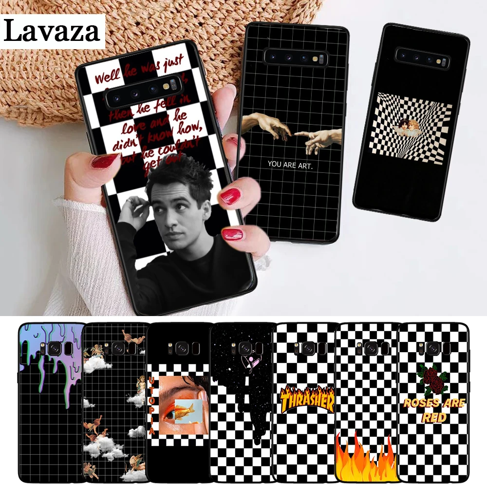 Черно-белый Силиконовый чехол для шахматной доски 30F Samsung S6 S7 Edge S8 S9 S10 Plus Lite S10E S20