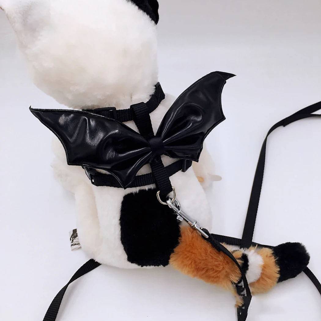 Small Dog Harness and Leash Set Bat Wing Pet Cat Vest with for Puppy Dogs Chihuahua Yorkies Halloween | Дом и сад