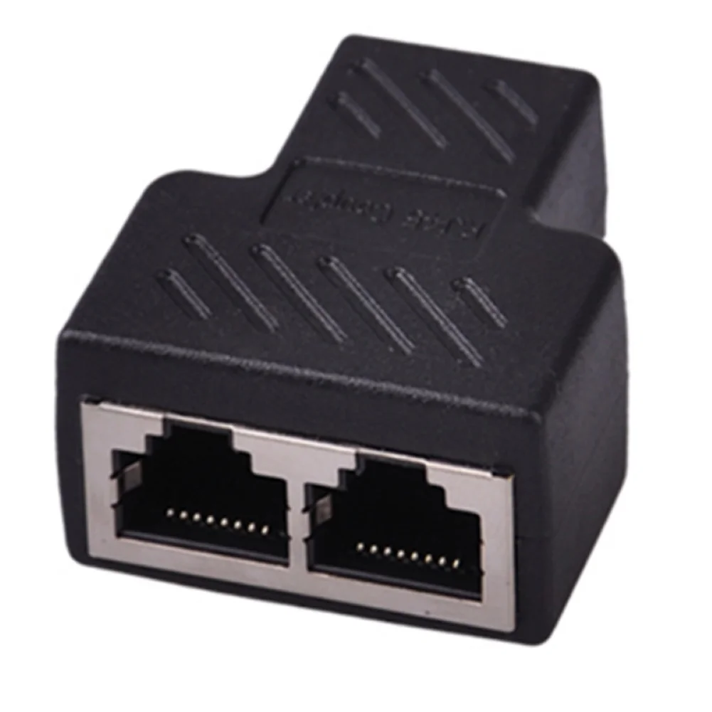 1-2 способа LAN Ethernet сети кабель RJ45 Женский сплиттер Кабельный разъем адаптер для