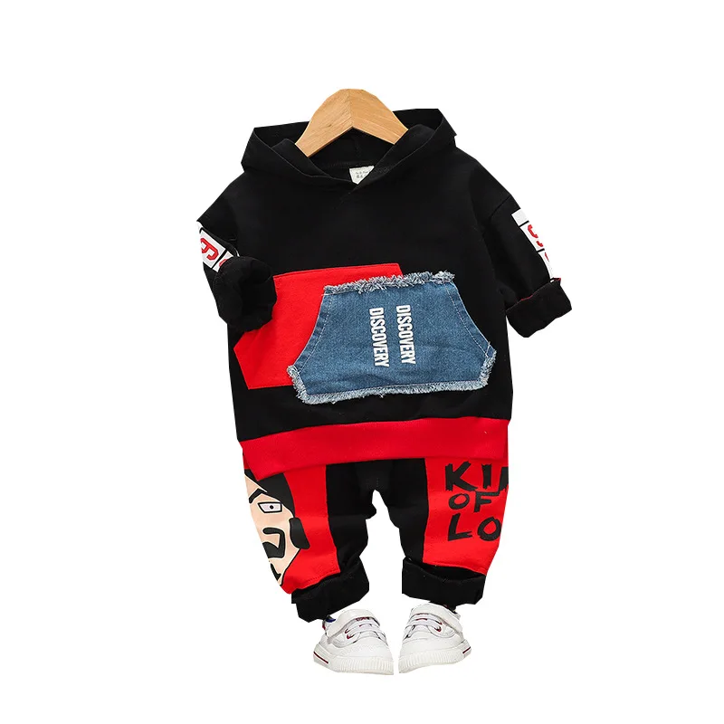 Новая весенняя детская модная одежда куртка с капюшоном в стиле пэчворк для