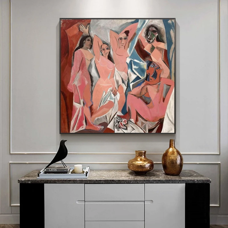 Авиньонские девицы 1907 по Pablo Picasso холст Картины известного произведения