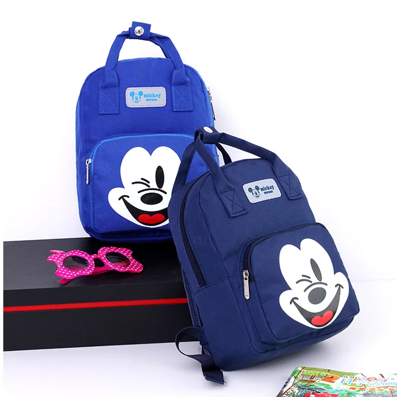Disney Микки Маус Детская сумка для школы и детского сада мальчик девочка сумка с персонажем мультфильма сумка для книг сумка Минни рюкзак для малышей