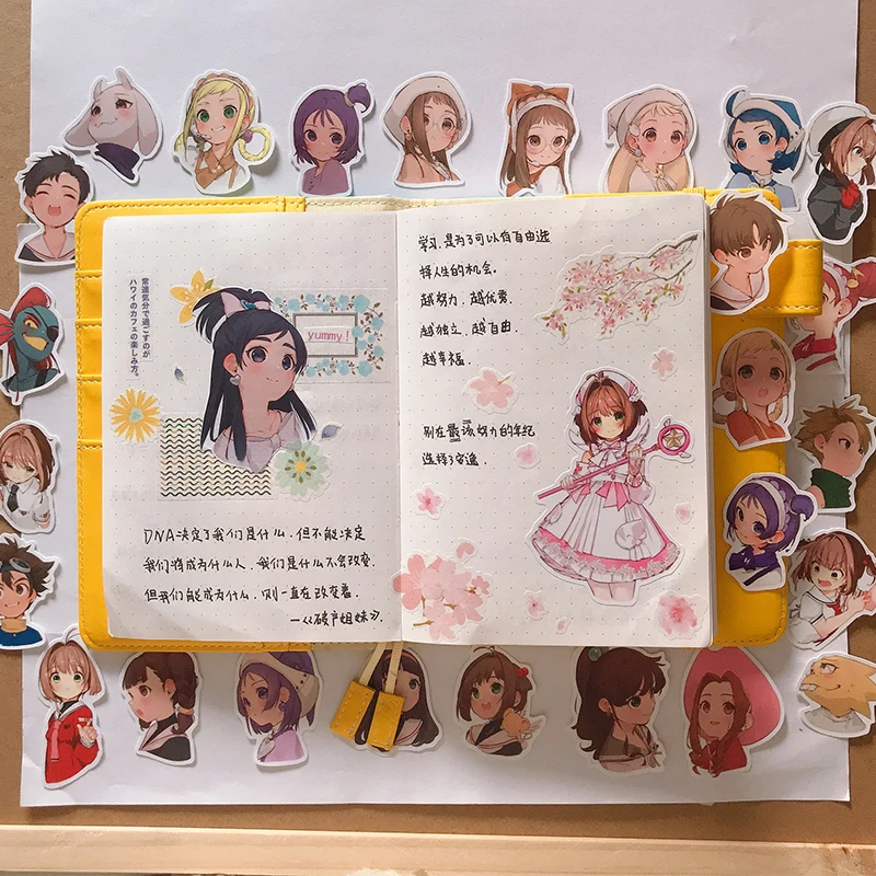 54pcs Animation cute girl stickers/Scrapbooking Stickers /Decorative Sticker /DIY Craft Photo Albums | Дом и сад