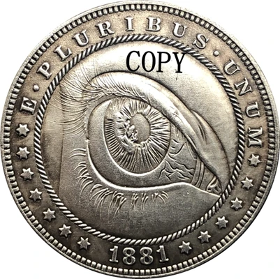Hobo Nickel 1881 CC копия монеты доллара США Моргана 156|Безвалютные монеты| |