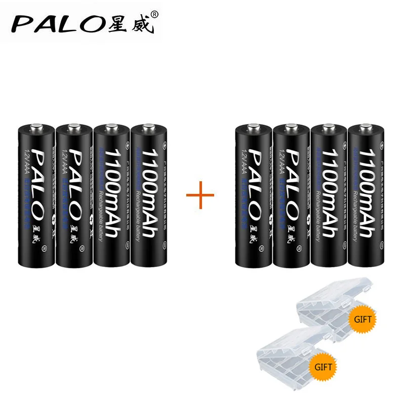 PALO 8 шт. AAA аккумуляторная батарея aaa ni-MH 1,2 в батареи с ЖК-дисплеем зарядное устройство для aa aaa ni-MH ni-cd батареи