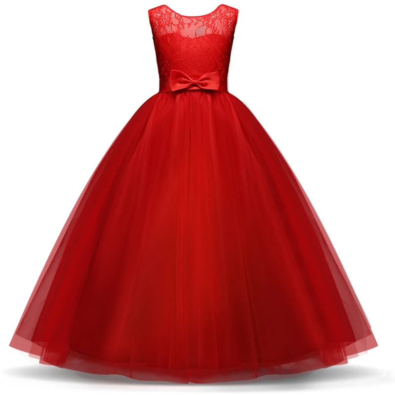 Детские платья для девочек Элегантное платье без рукавов Кружевное принцессы на