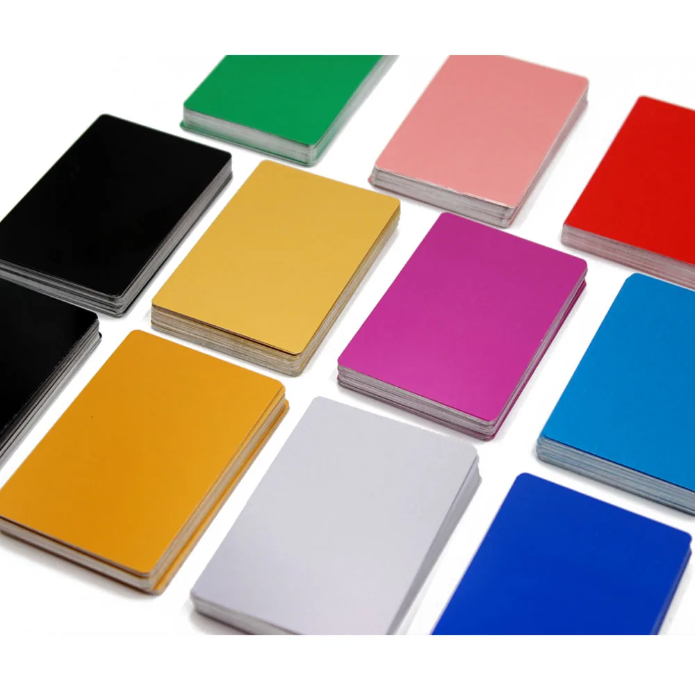 Пустые металлические визитные карточки толщина 0 45 мм заготовки из алюминиевого