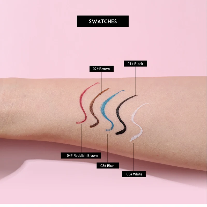 

3pcs Color Matte Liquid Eyeliner Pencil Waterproof Long Lasting Makeup Liquid Eye Liner Natural Blue White Brown Eyes Cosmetic