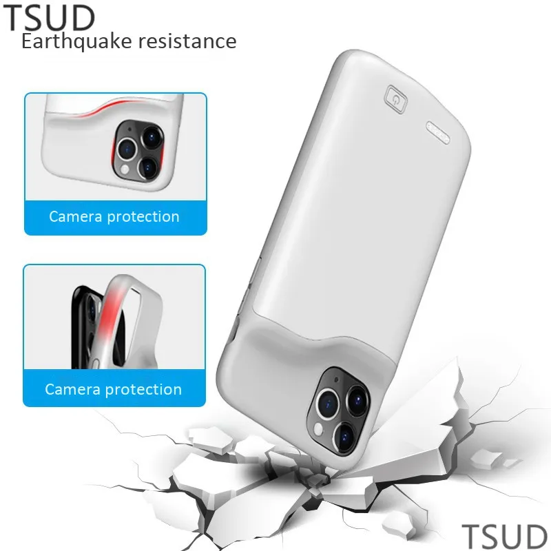 Мягкий силиконовый чехол для iphone 11 Pro Max с высокой емкостью 6000 мАч внешняя