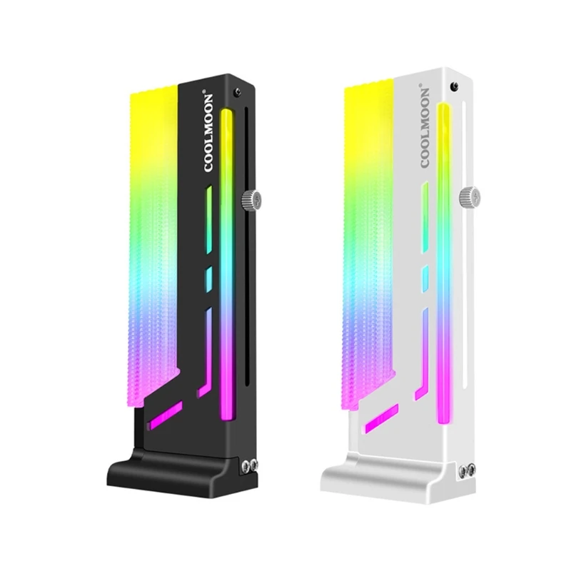 

Coolmoon CM-GH2 Colorful Graphics Card Holder 5V 3 PinRGB Vertical Vertical GPU Support GPU Support Frame ARGB Sync jack