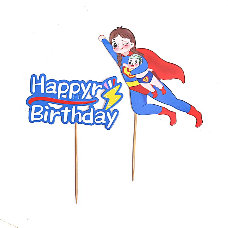 Украшение для торта с днем папы топперы на день матери супермамины кексы