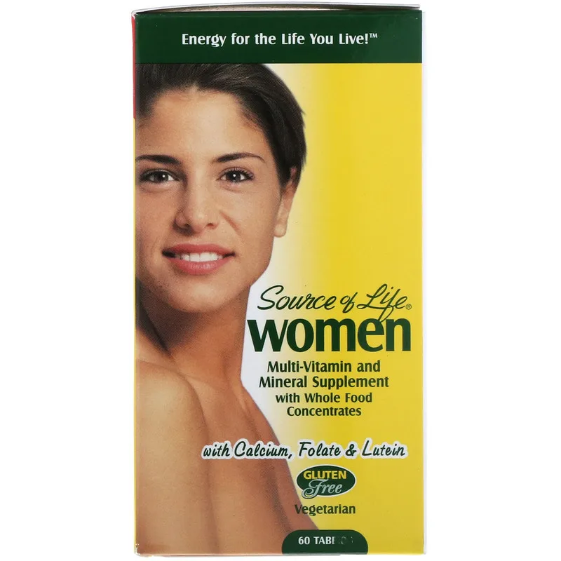 

Источник жизни, женщины, мульти-витамин и минерал с целым, 60 таб
