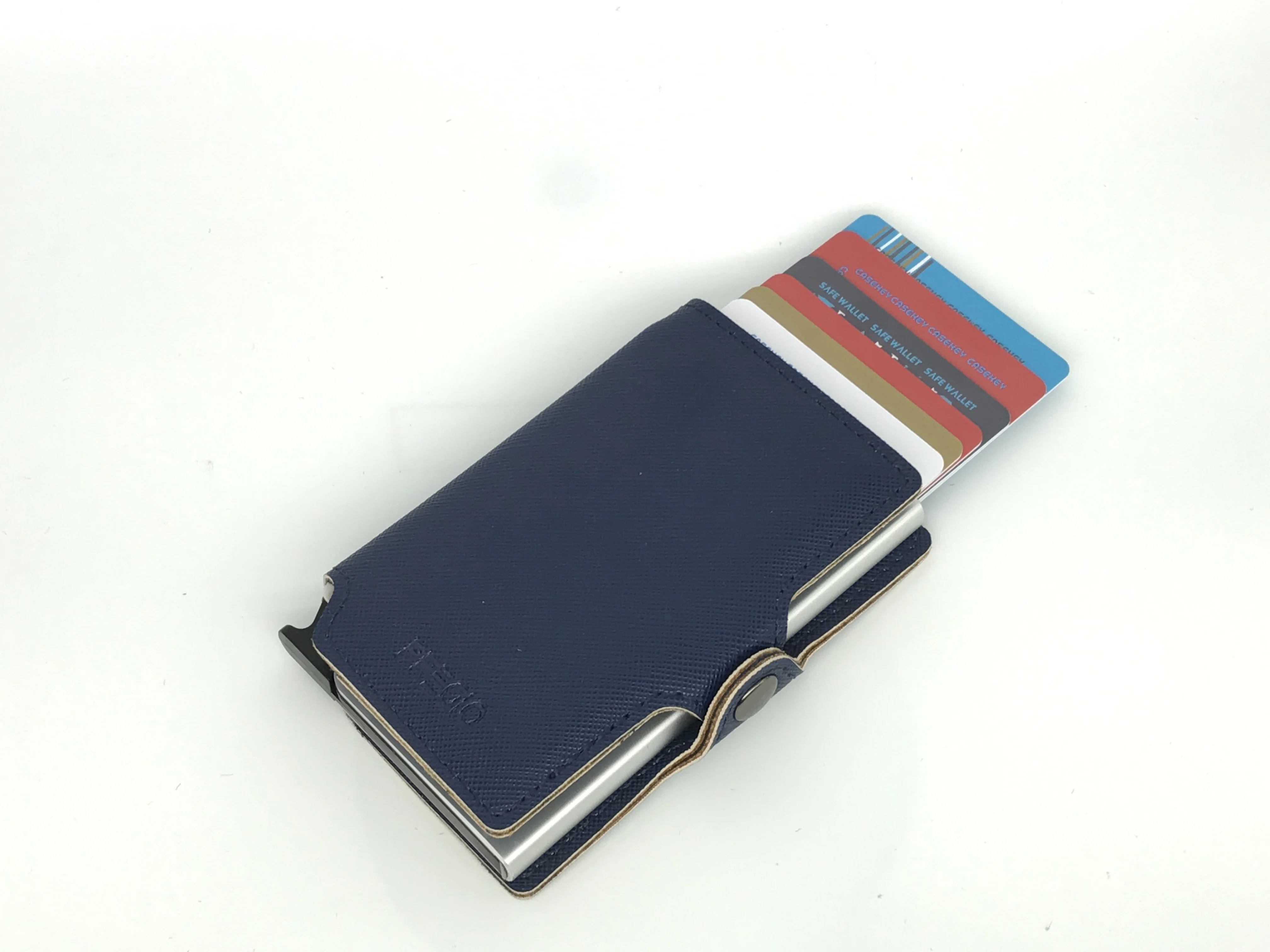 Металлический мужской держатель для карт из искусственной кожи кошелек RFID алюминиевый сплав кредитный держатель для карт противоугонные женские кошельки Автоматический чехол для карт