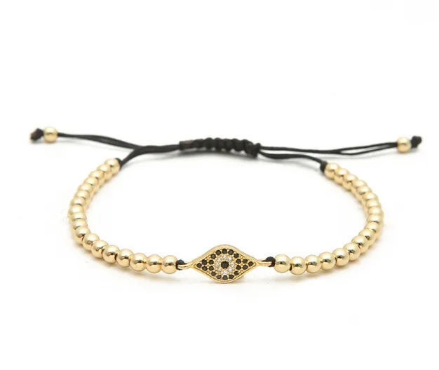 Золотой Серебряный Турецкий Дурной глаз микро проложить cz Кубического циркония