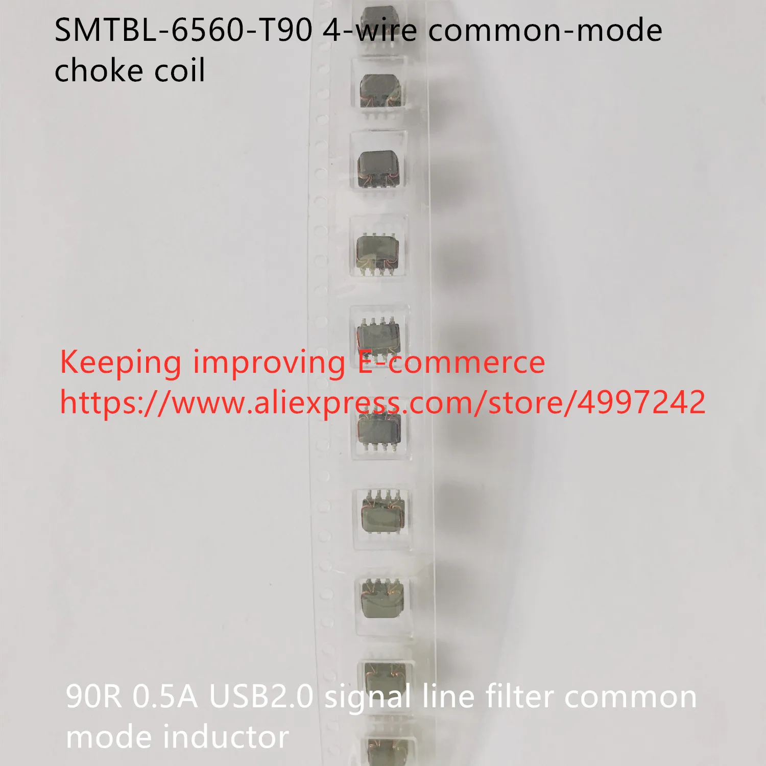 Оригинальный новый 100% SMTBL-6560-T90 4-проводной синфазный дроссельная катушка 90R 0.5A USB2.0