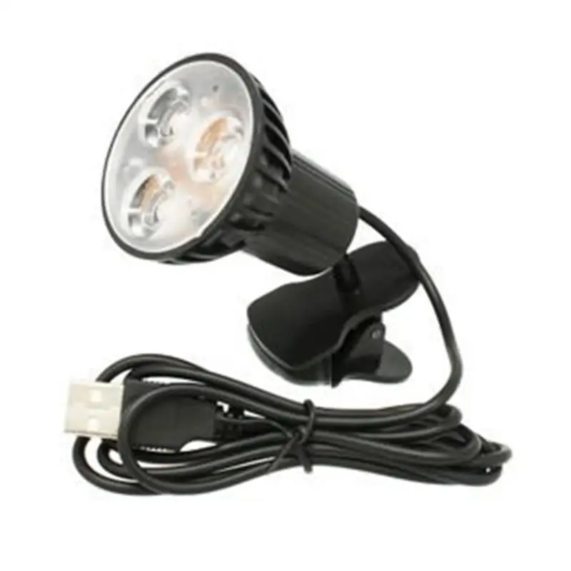 New Super Bright 3 LED Port Clip on Spot USB Light Lamp for Laptop PC Notebook Black USB Light