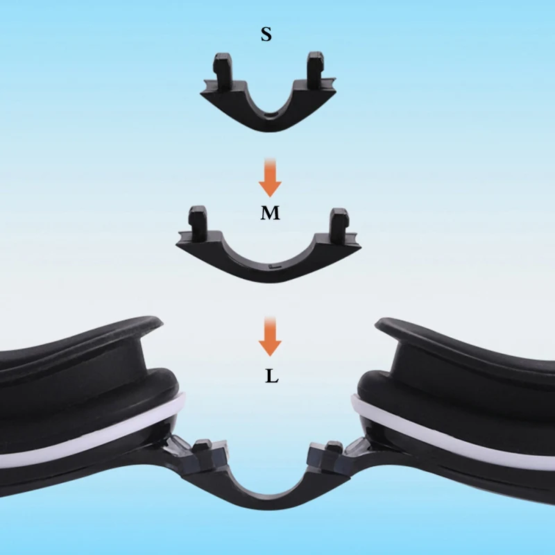 Силиконовые очки для плавания с защитой от тумана и УФ покрытием воды диоптрий